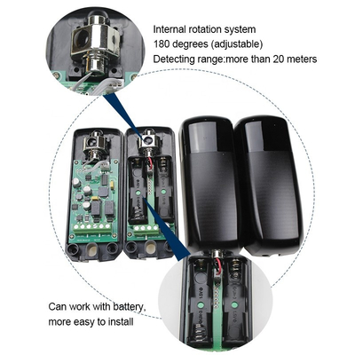 Feixes infravermelhos sem fio da segurança da porta da bateria IP54 12V